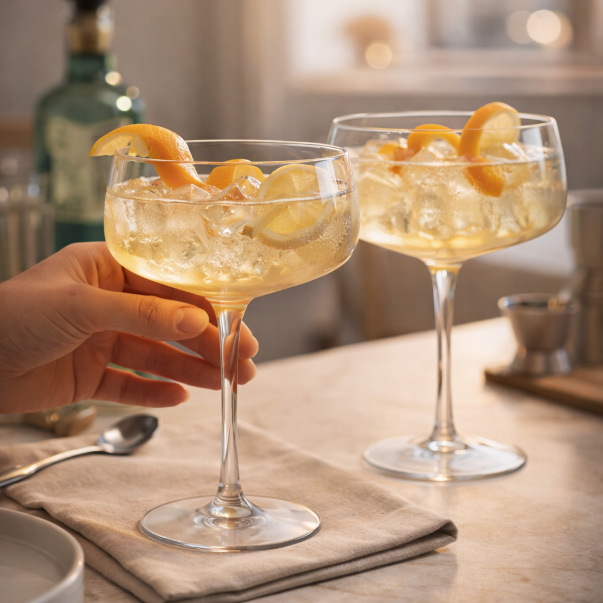 Set 4 Copas Cocteles Gin Tonic Spritzer De Cristal-2