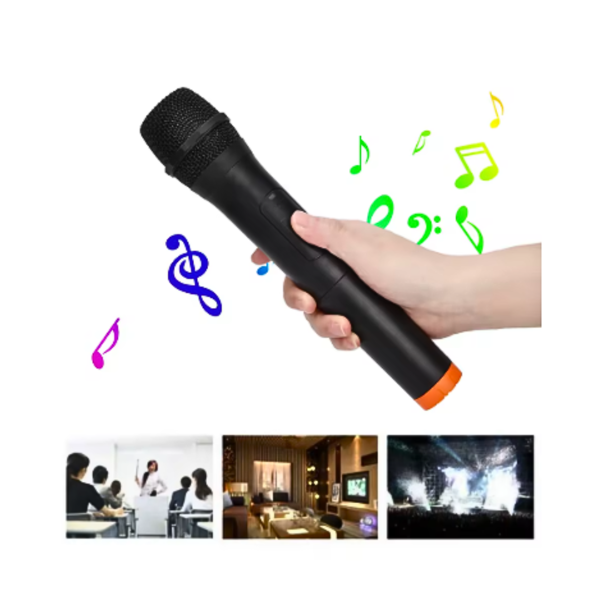 Microfono Inalambrico 50 Metros De Alcance Karaoke Usb-3