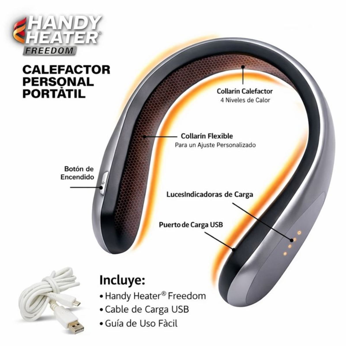 Calentador Cuello Electrico Portatil Recargable 4 Niveles-3