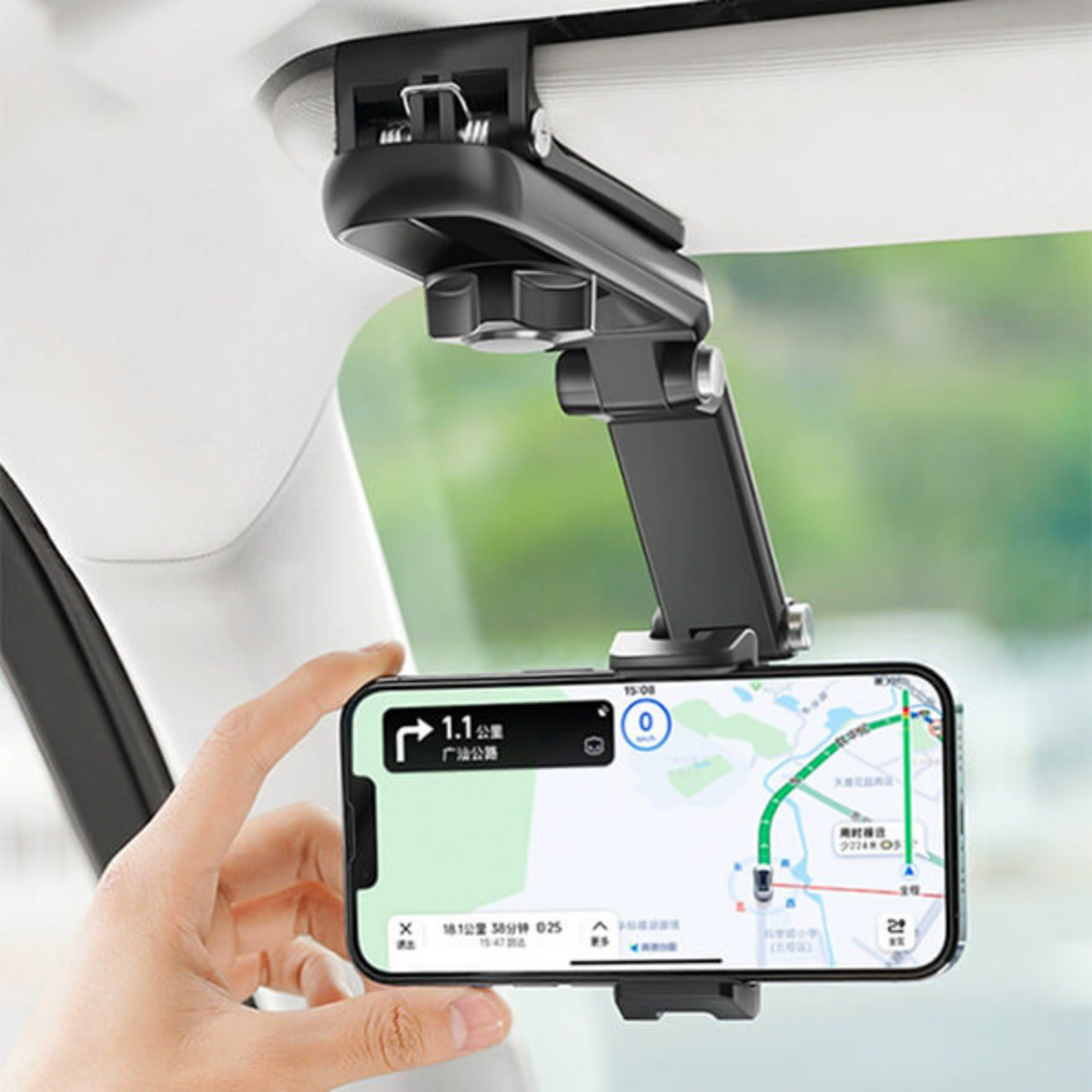 Soporte Celular Para Espejo Retrovisor De Auto Ajustable 360-6