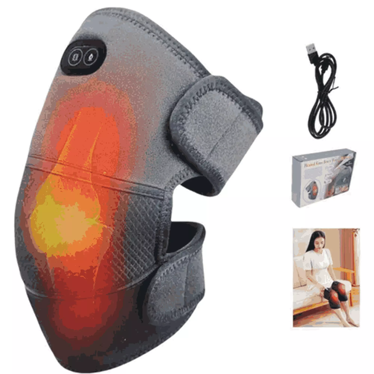 Rodillera Termica Con Masajeador Vibracion Alivio Articular-4