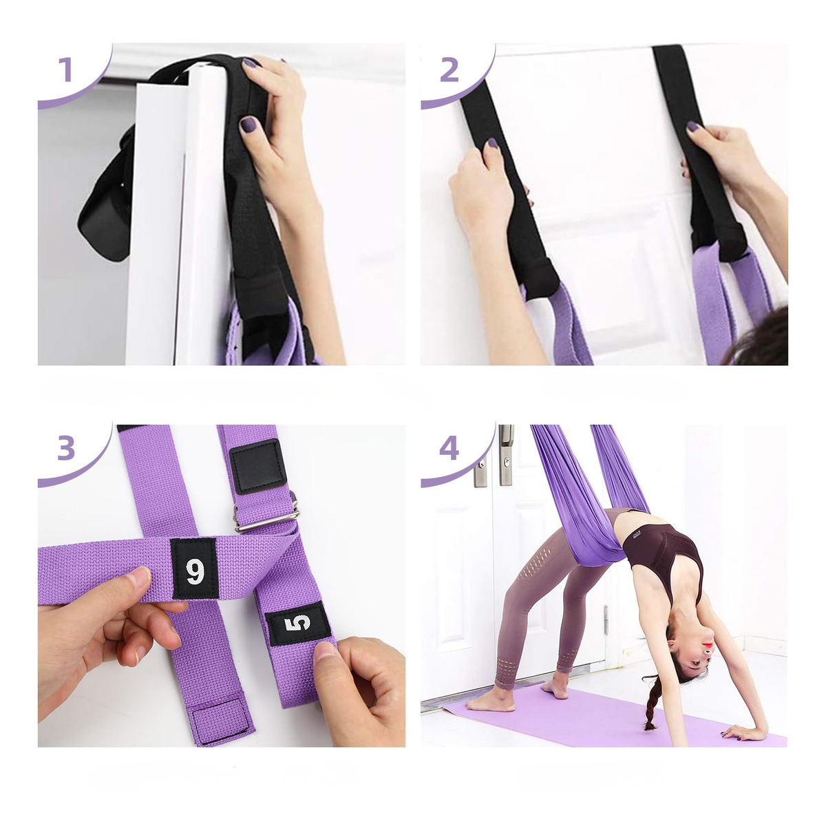 Columpio Hamaca Ajustable Para Yoga Aereo Estiramiento-4