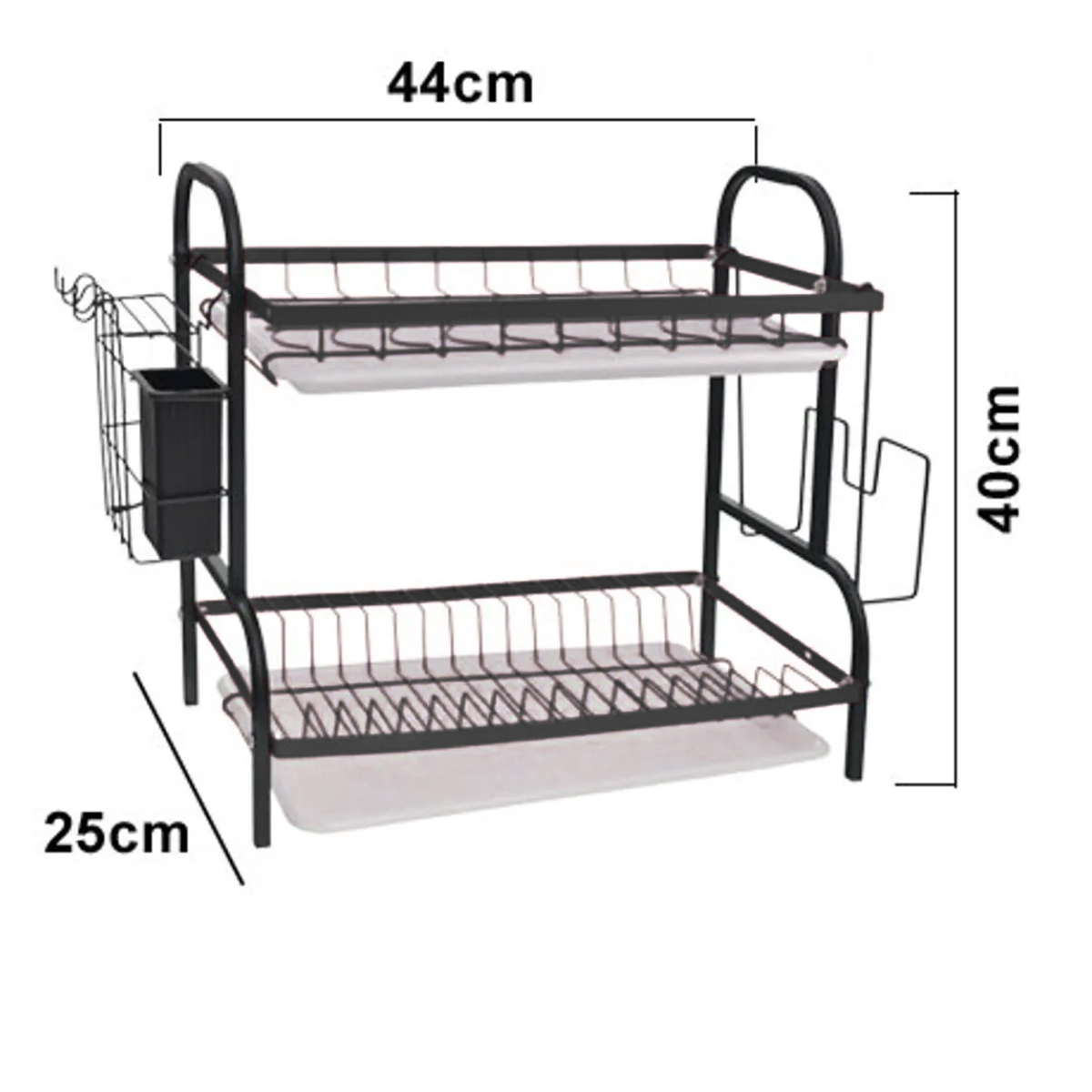 Secaplatos Cocina Escurridor Platos Cubiertos 2 Niveles-4