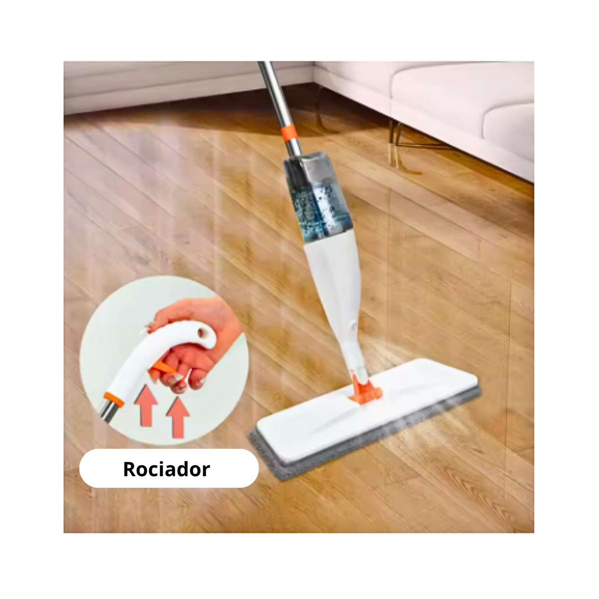 Trapero Mopa Microfibra Con Rociador Para Piso Reutilizable-2