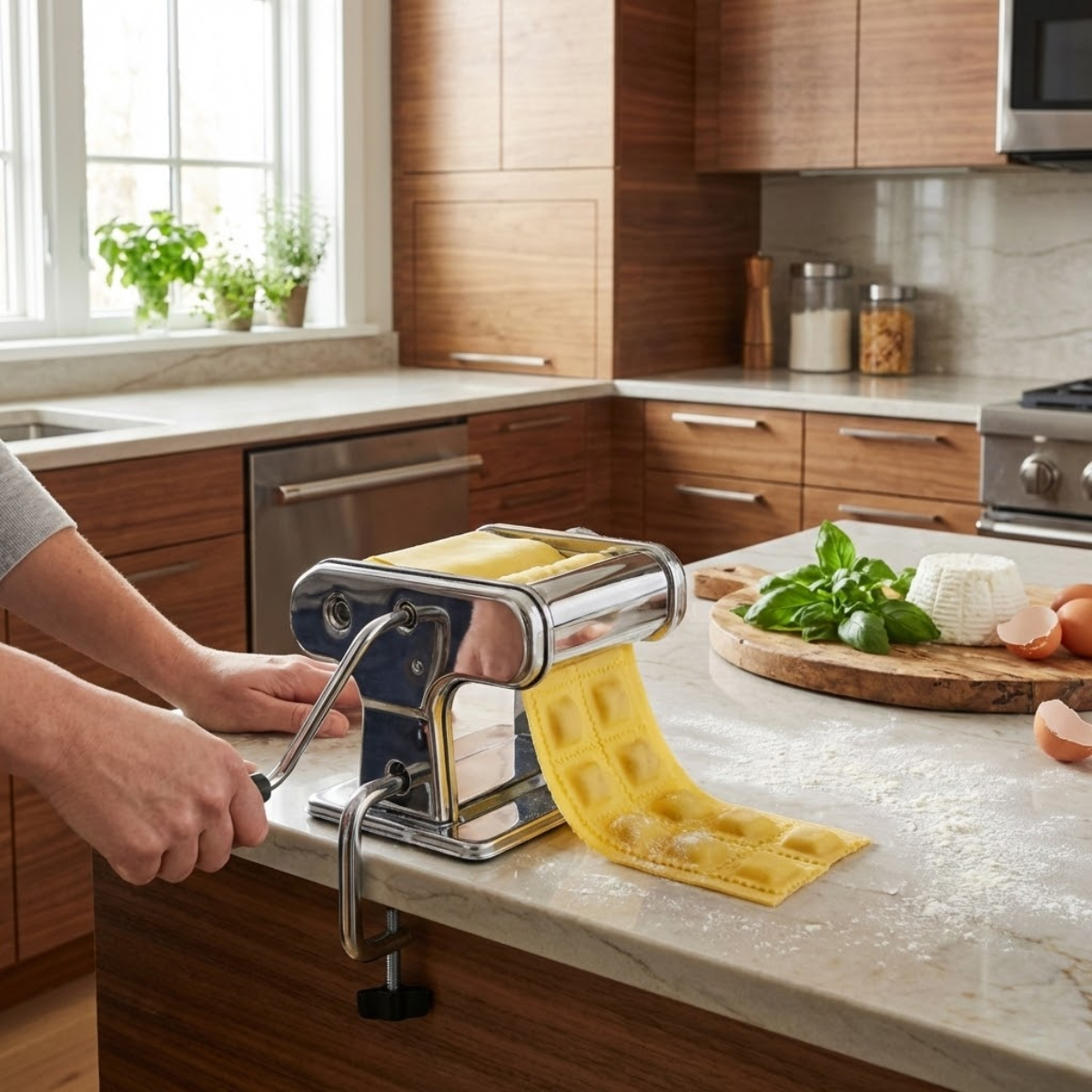 Maquina Manual Para Hacer Ravioles Y Pasta Antideslizante-5