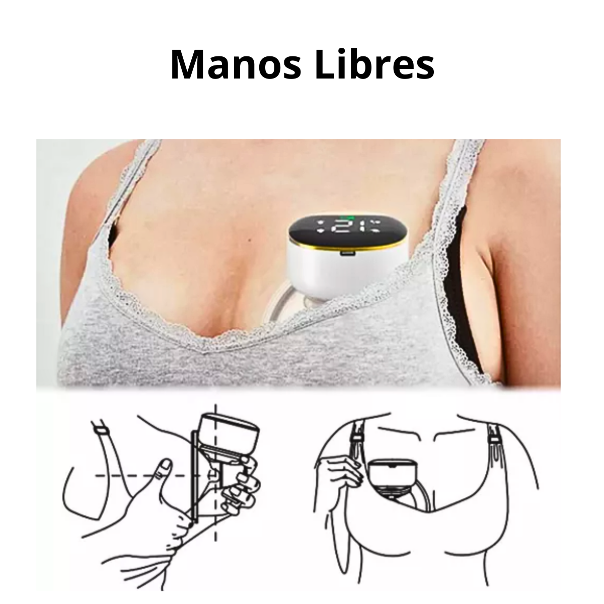 Extractor De Leche Materna Inalámbrico + 30 Bolsas-2