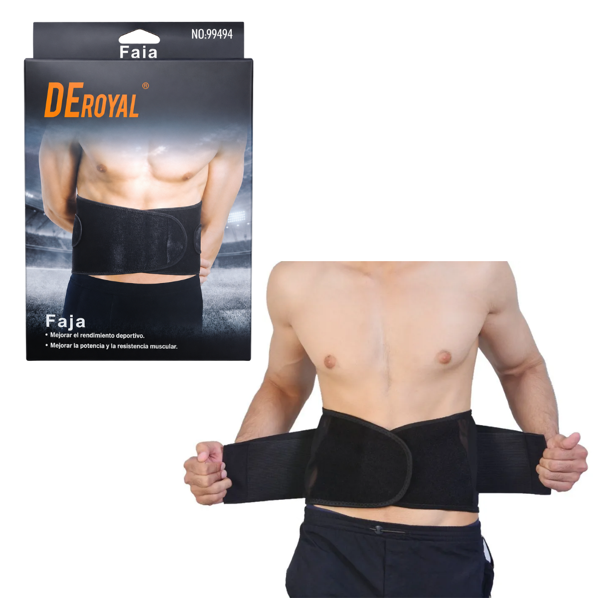 Faja Protectora Lumbar Deportiva Soporte Compresion-0