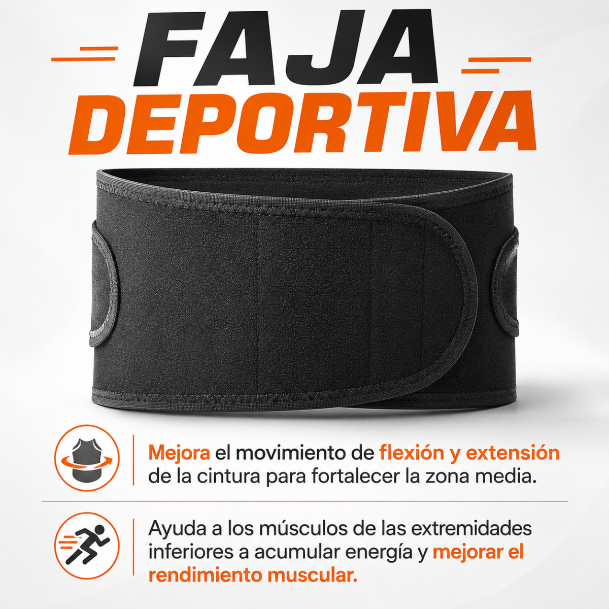 Faja Protectora Lumbar Deportiva Soporte Compresion-5