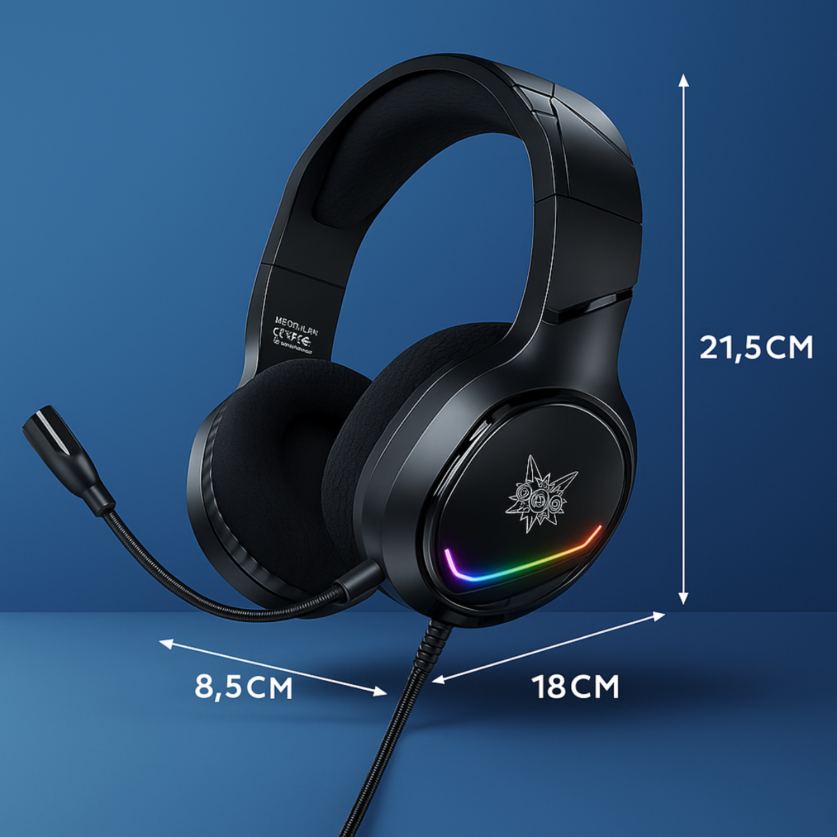 Audífonos De Cable Con Micrófono Gamer Profesional Luz Led-2