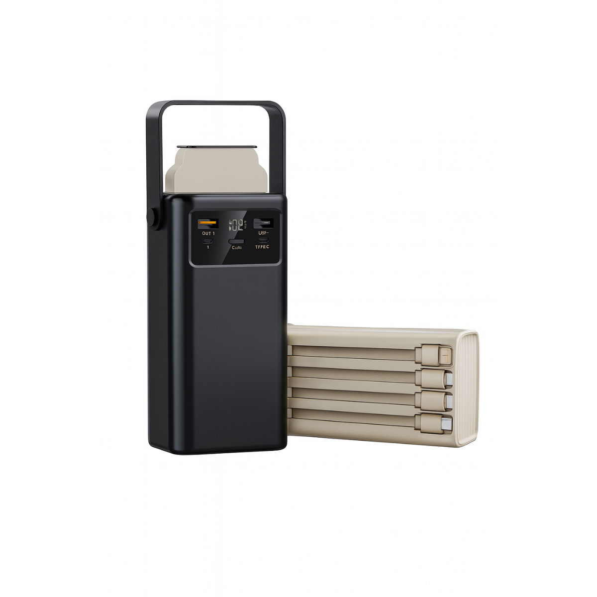 Cargador Portátil Linterna Powerbank 4 Cables 50000mah-5