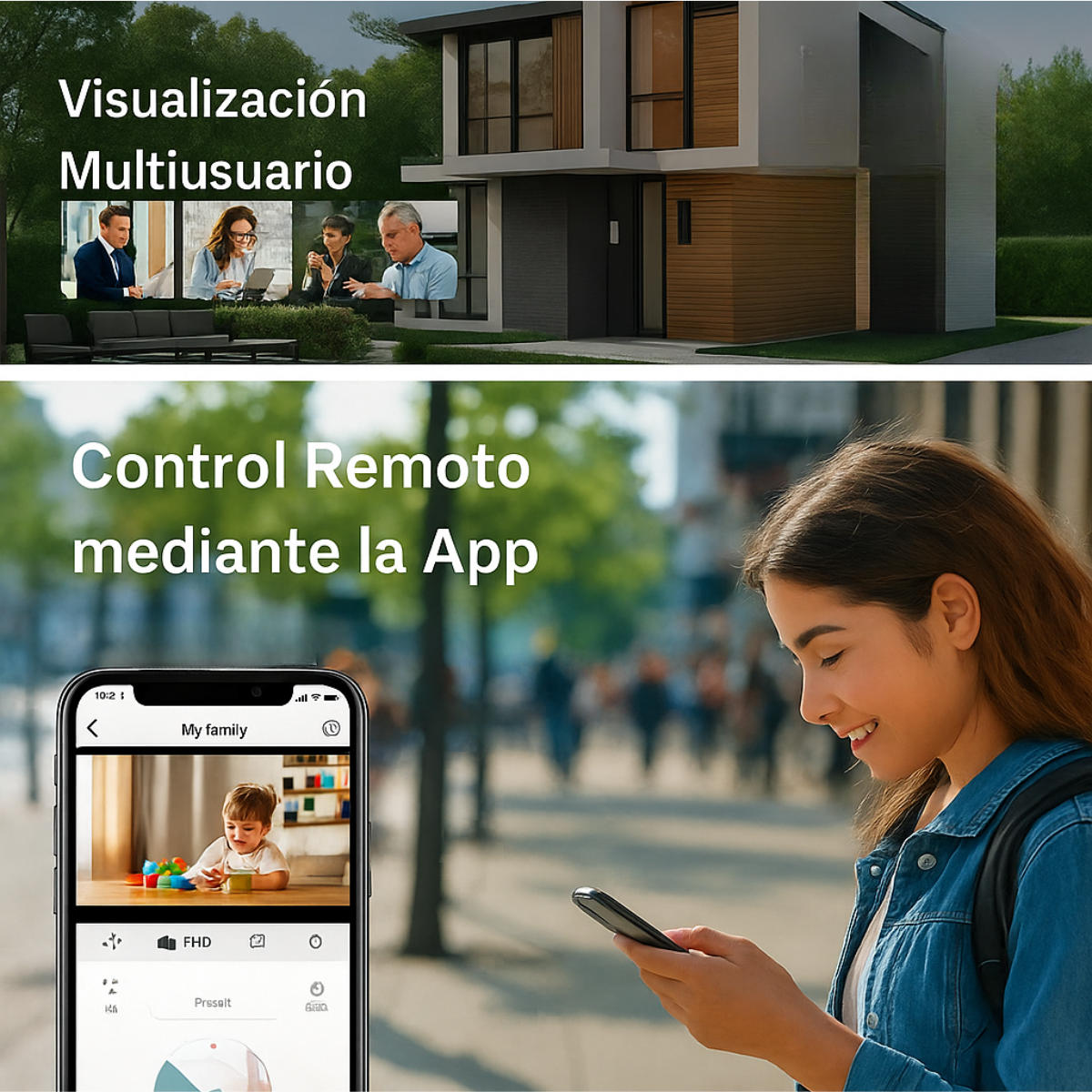 Wifi Camara Seguridad Interior Hogar Visión Remota-7