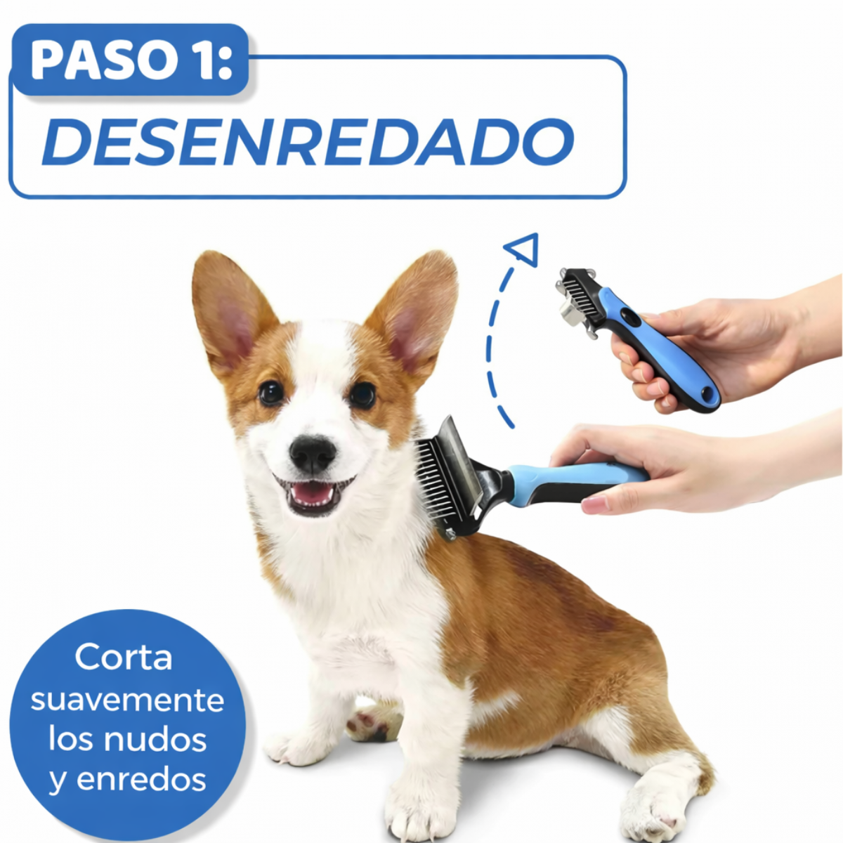 Peine Sacanudos Deslanador Pelo Largo Corto Perro Gato-4