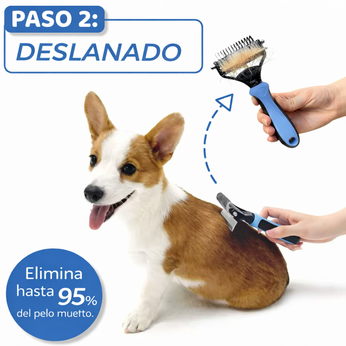Peine Sacanudos Deslanador Pelo Largo Corto Perro Gato-5