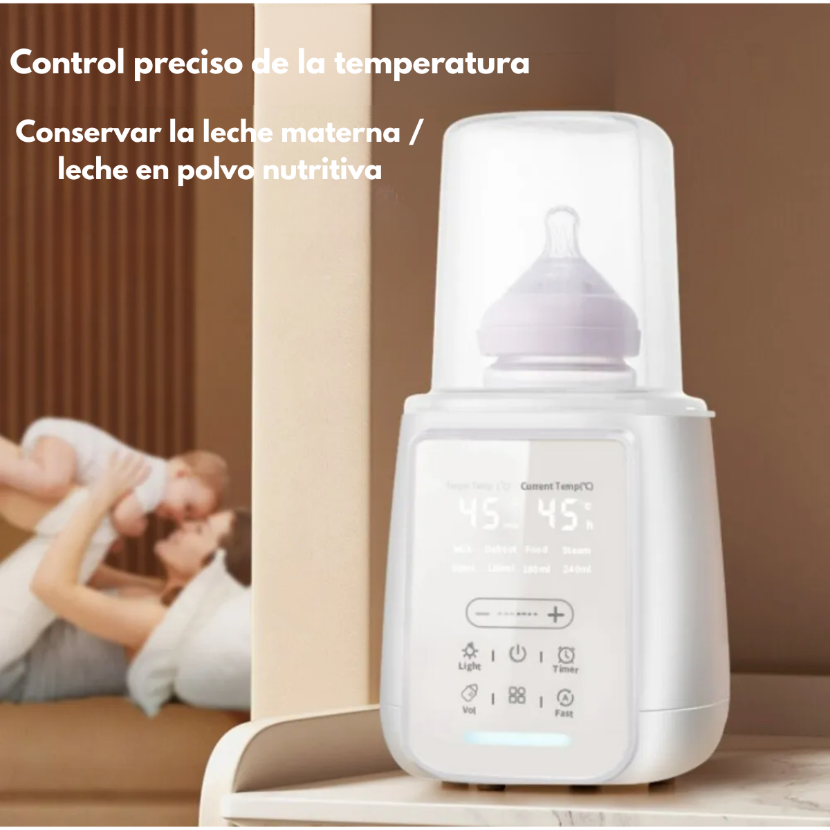 Calentador Esterilizador Mamadera Pantalla Led-3