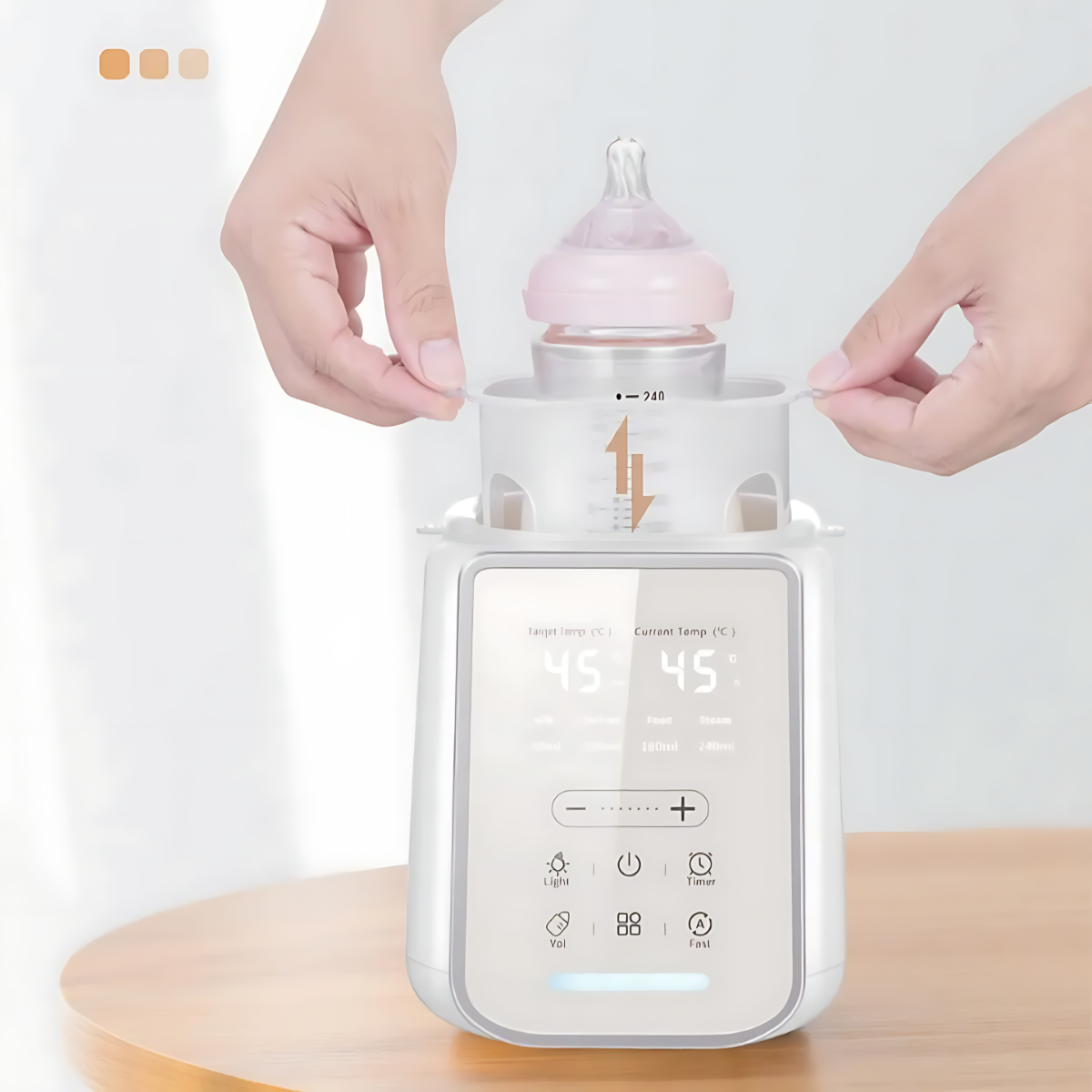 Calentador Esterilizador Mamadera Pantalla Led-6