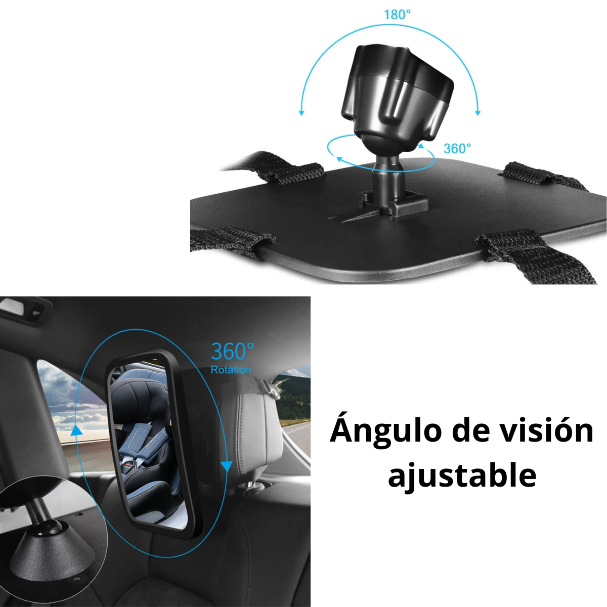 Espejo Retrovisor De Seguridad Auto Para Niños Y Bebé-2