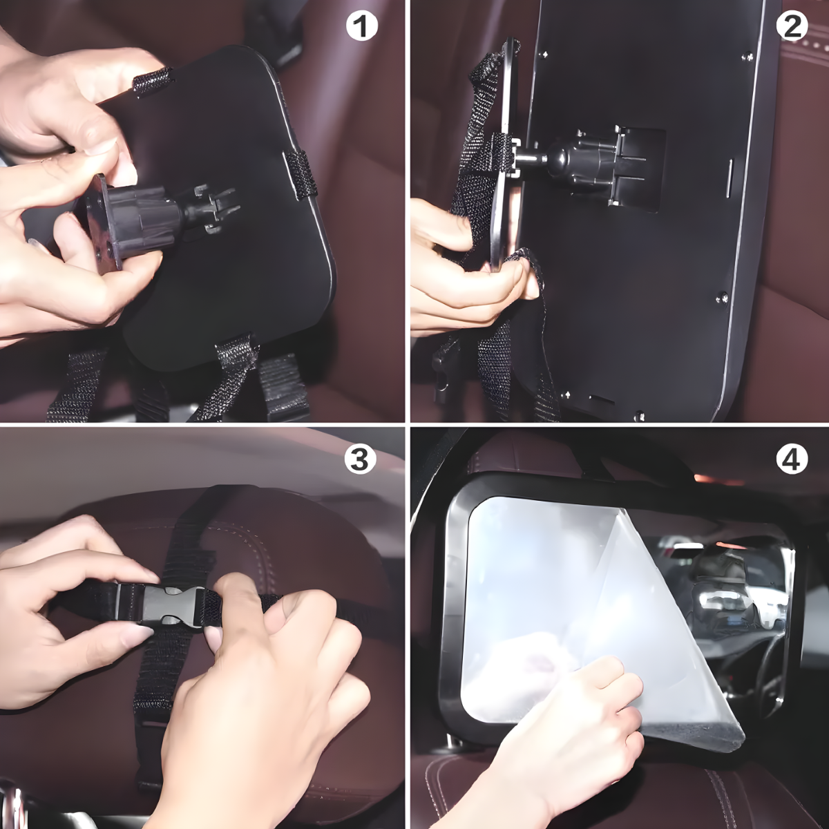 Espejo Retrovisor De Seguridad Auto Para Niños Y Bebé-4