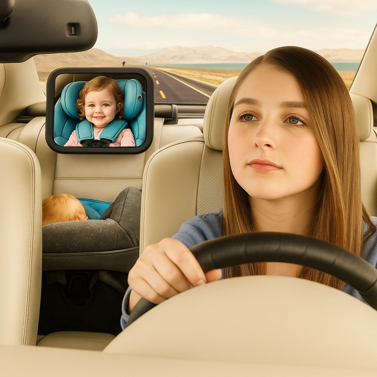 Espejo Retrovisor De Seguridad Auto Para Niños Y Bebé-6