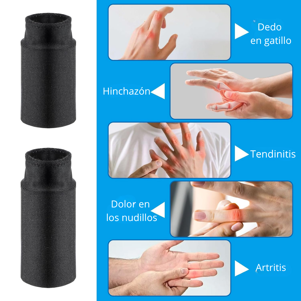Funda Compresa Gel Dedos Alivio Esguince Frio Calor 4 Unid-4