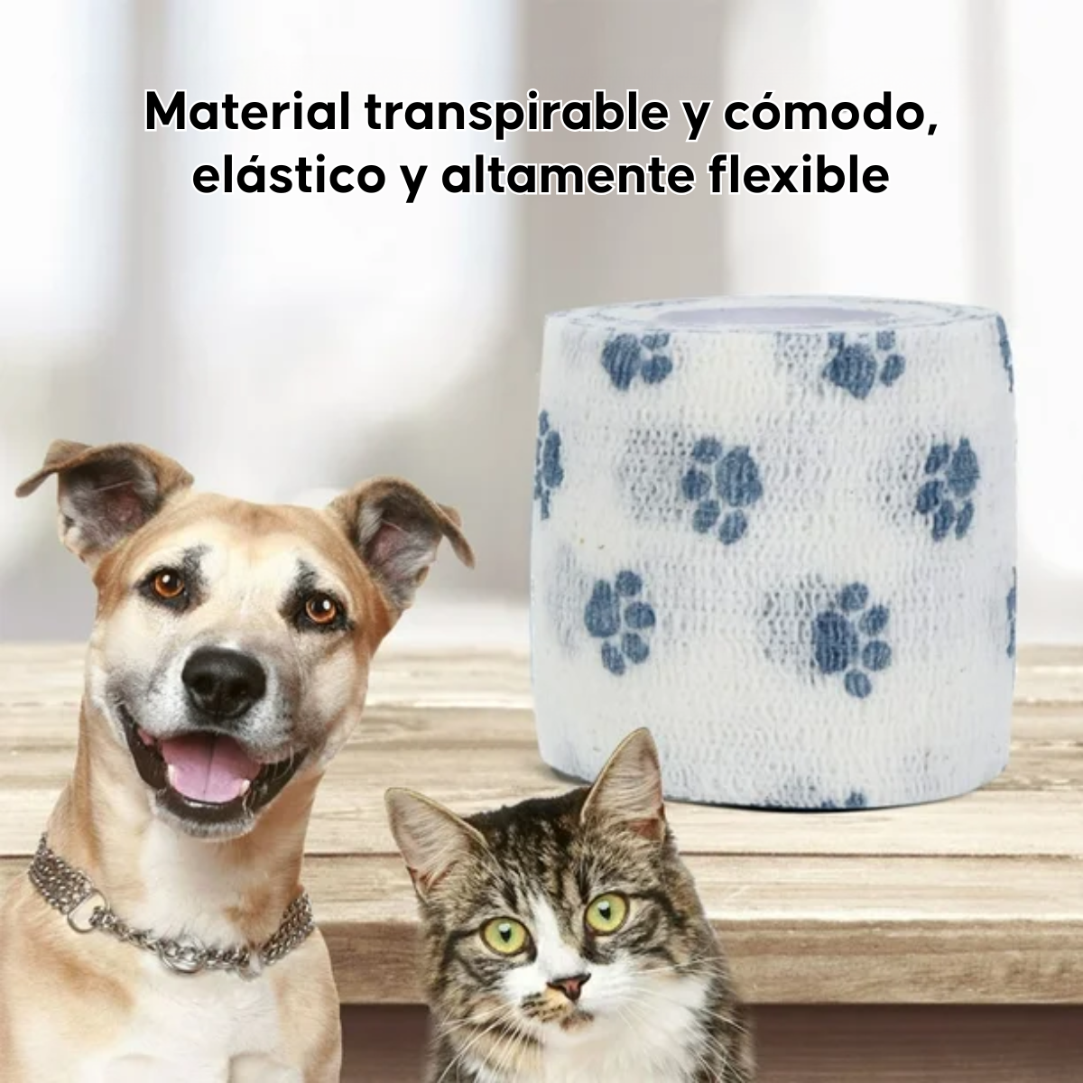 Venda Cohesiva Para Heridas Mascotas Autoadherente 5cmx4cm-2