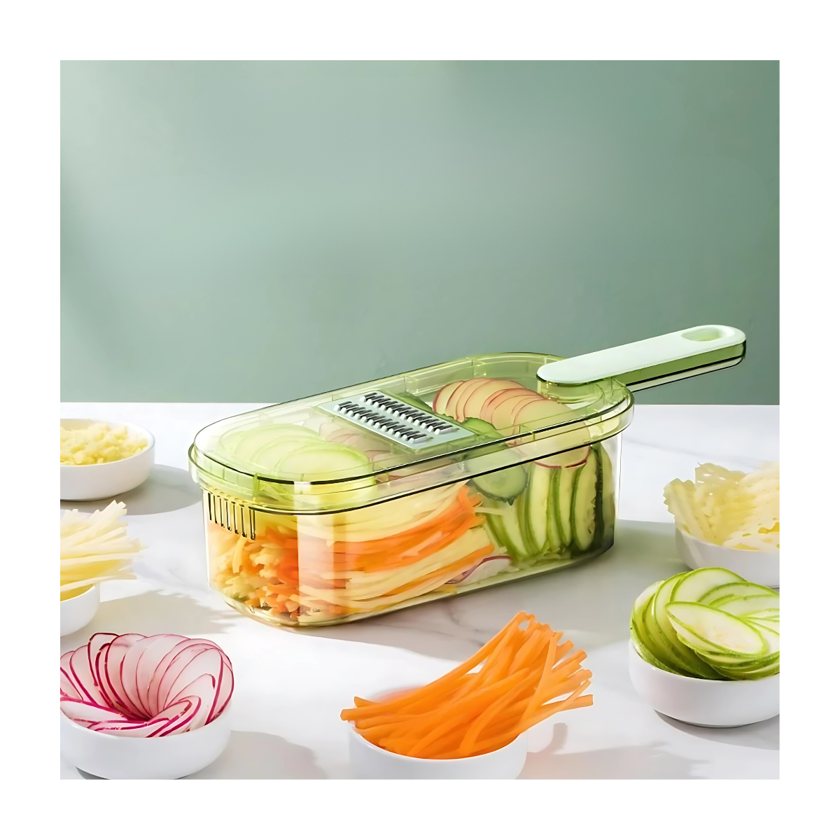 Mandolina Picador Cortador Rallador De Verduras 4 En 1-4
