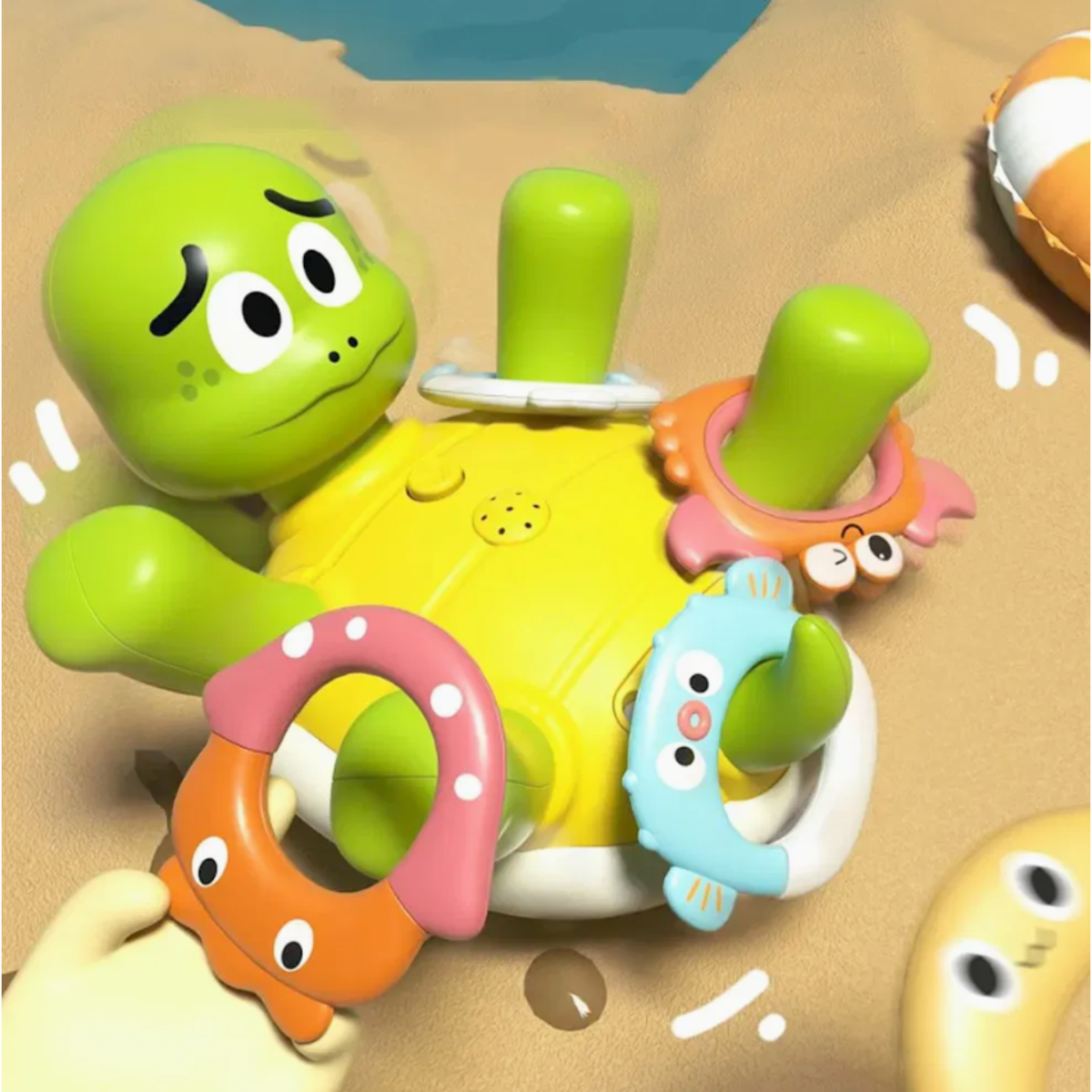 Juguete Tortuga De Actividades Lanzamiento Aros 18 Meses-2