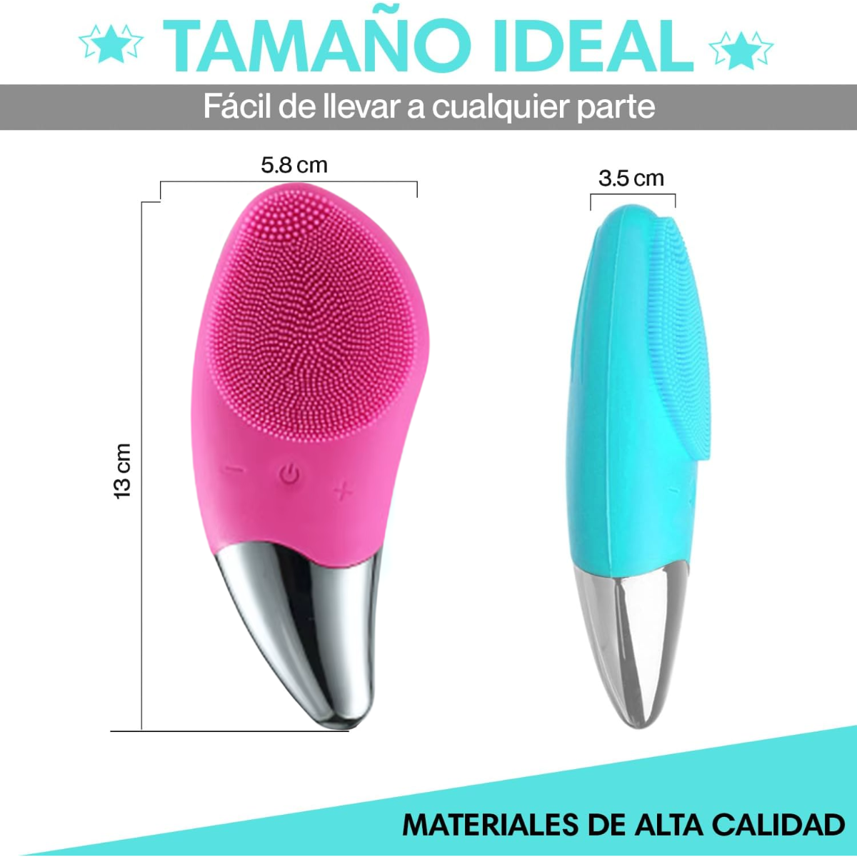 Limpiador Facial Sonico Silicona Cepillo Exfoliante Portatil-3