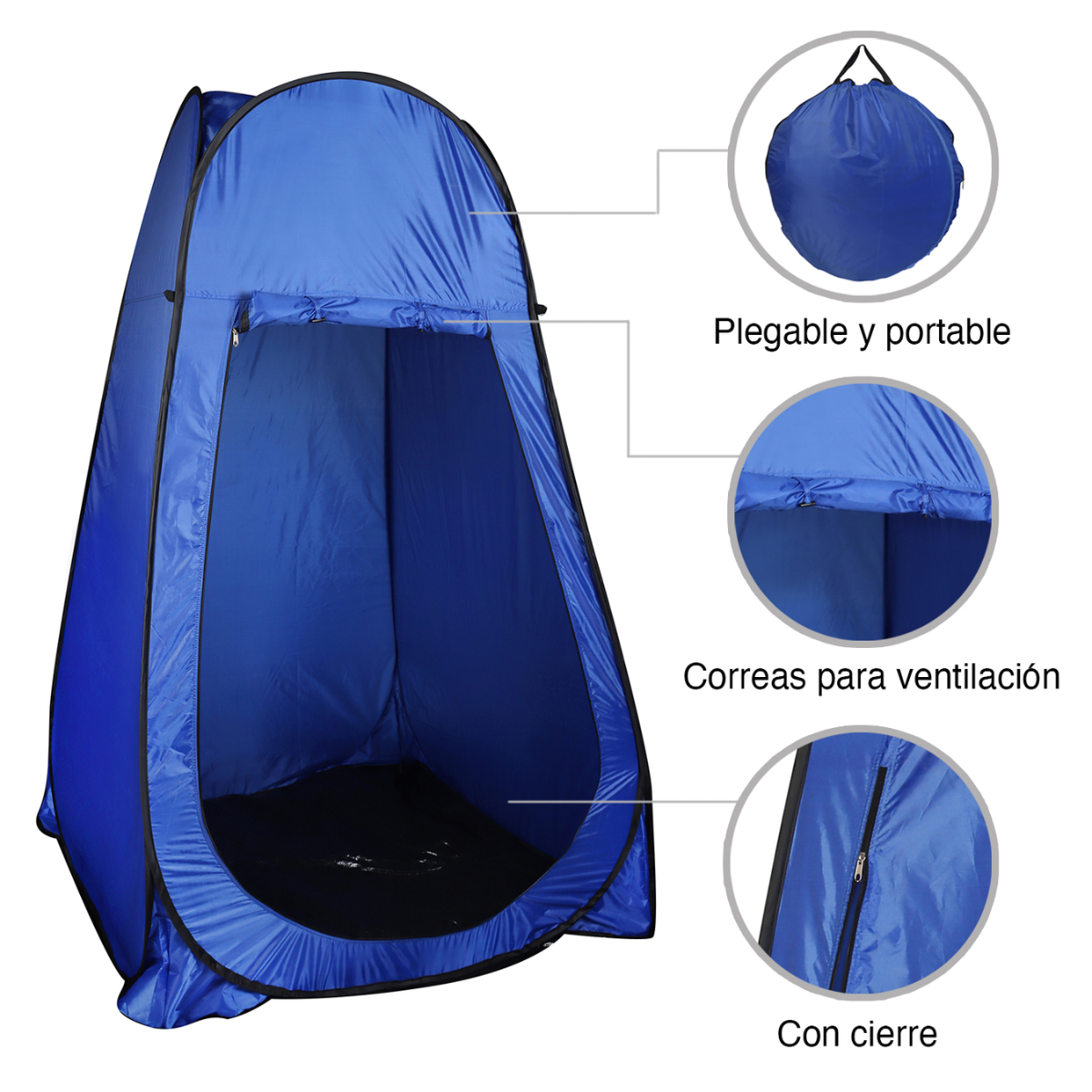 Carpa Vertical Vestidor Portatil Plegable Camping Playa-2