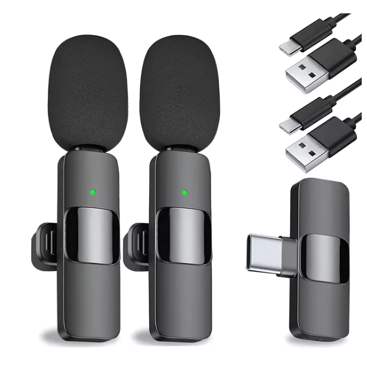 Pack 2 Microfonos Inalambrico Conexion Tipo Usb-c-0