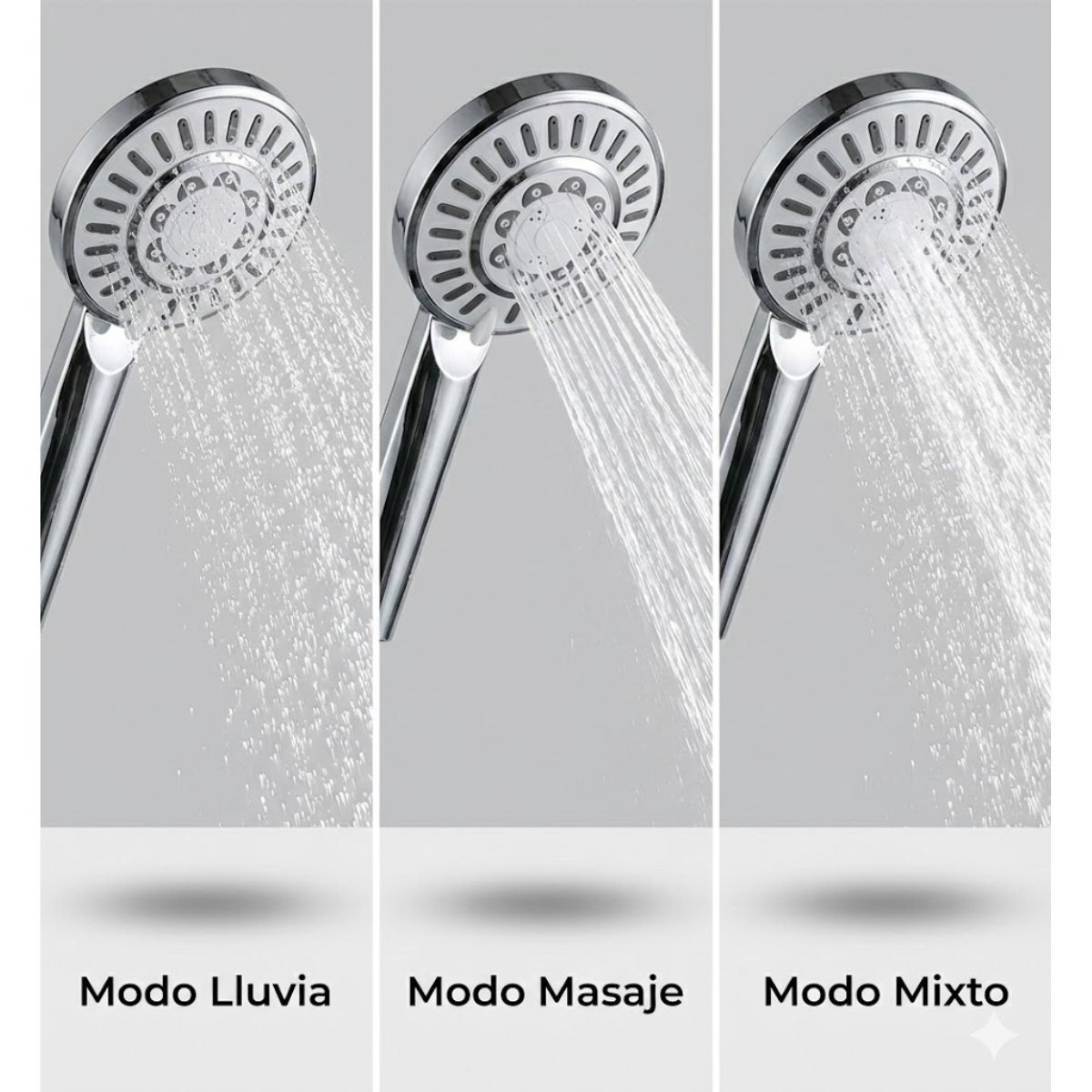 Juego De Ducha Completo Cabezal Soporte Y Flexible 1 5m-3