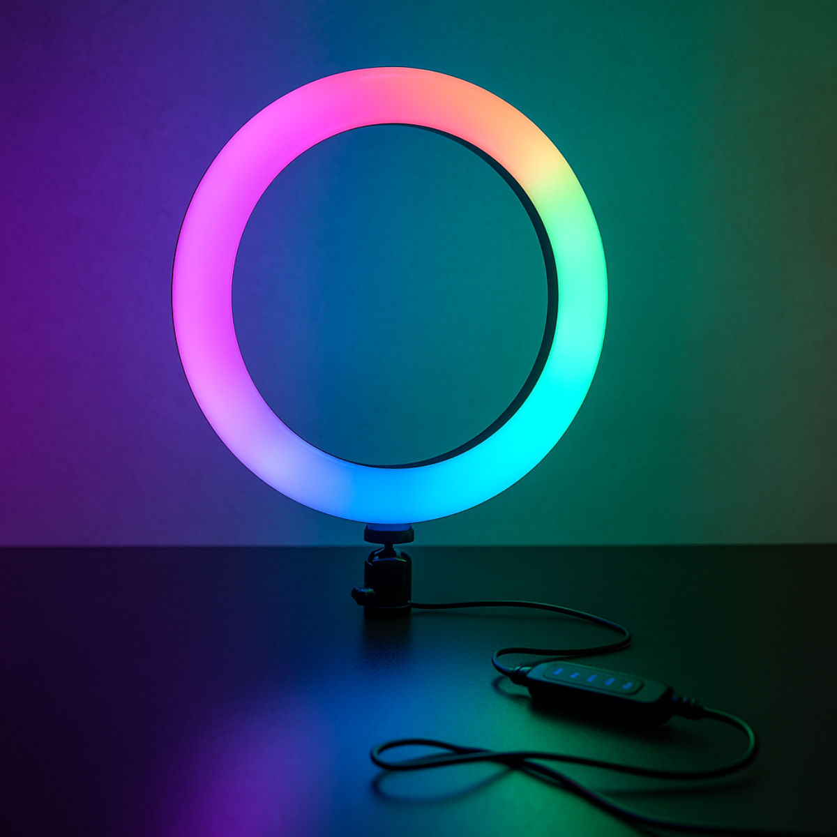 Aro Luz Led Multicolor Rgb Garbación De Videos Tiktok 10-3