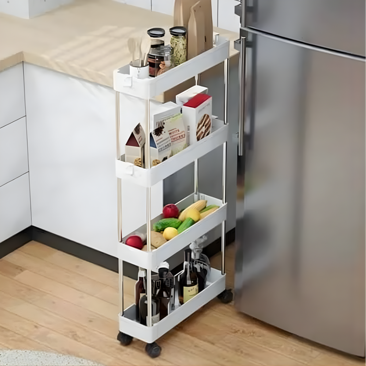 Carrito Organizador Multiuso Delgado 4 Niveles Con Ruedas-7