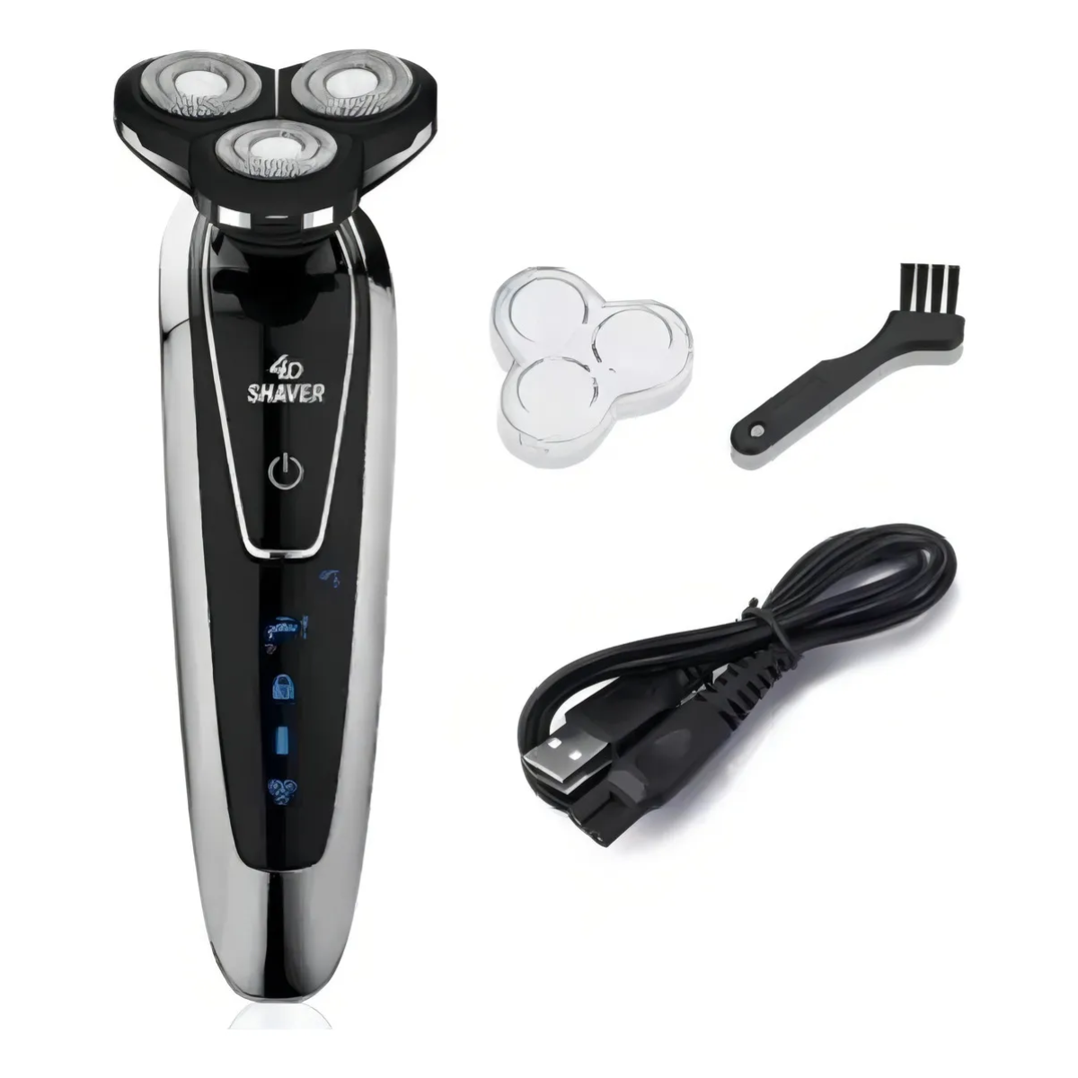 Maquina De Afeitar Portatil Hombre Rotativa Giratoria Waterproof 3007-5