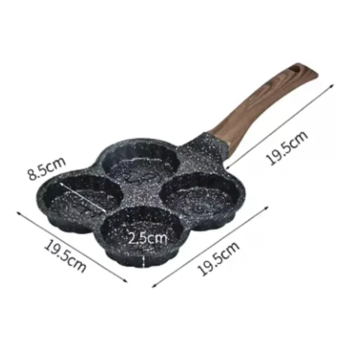 Sartén 4 Divisiones Huevos Hamburguesas Hot Cake Con Diseños-3