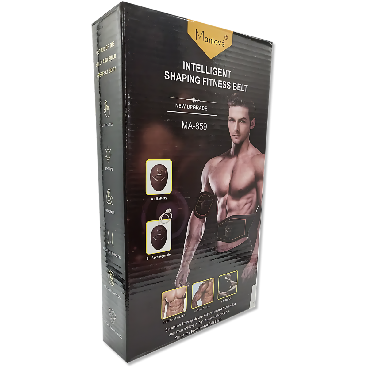 Cinturon Electroestimulador Muscular Abdomen Recargable-4