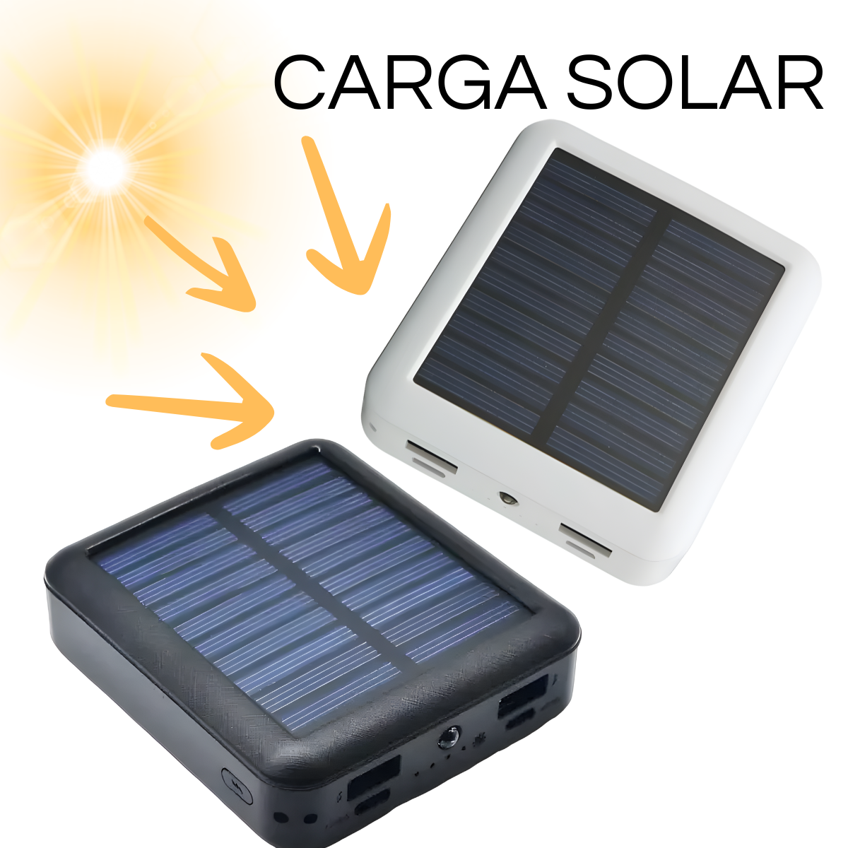 Cargador Inalámbrico Powerbank 10000mah Carga Solar 4 cables-4