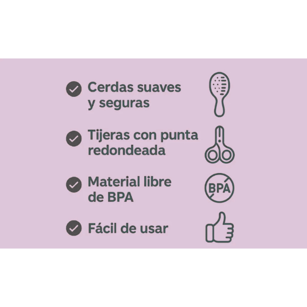 Set Cuidado Higiene Bebé 6 En 1 Cepillo Cortauñas Lima-5