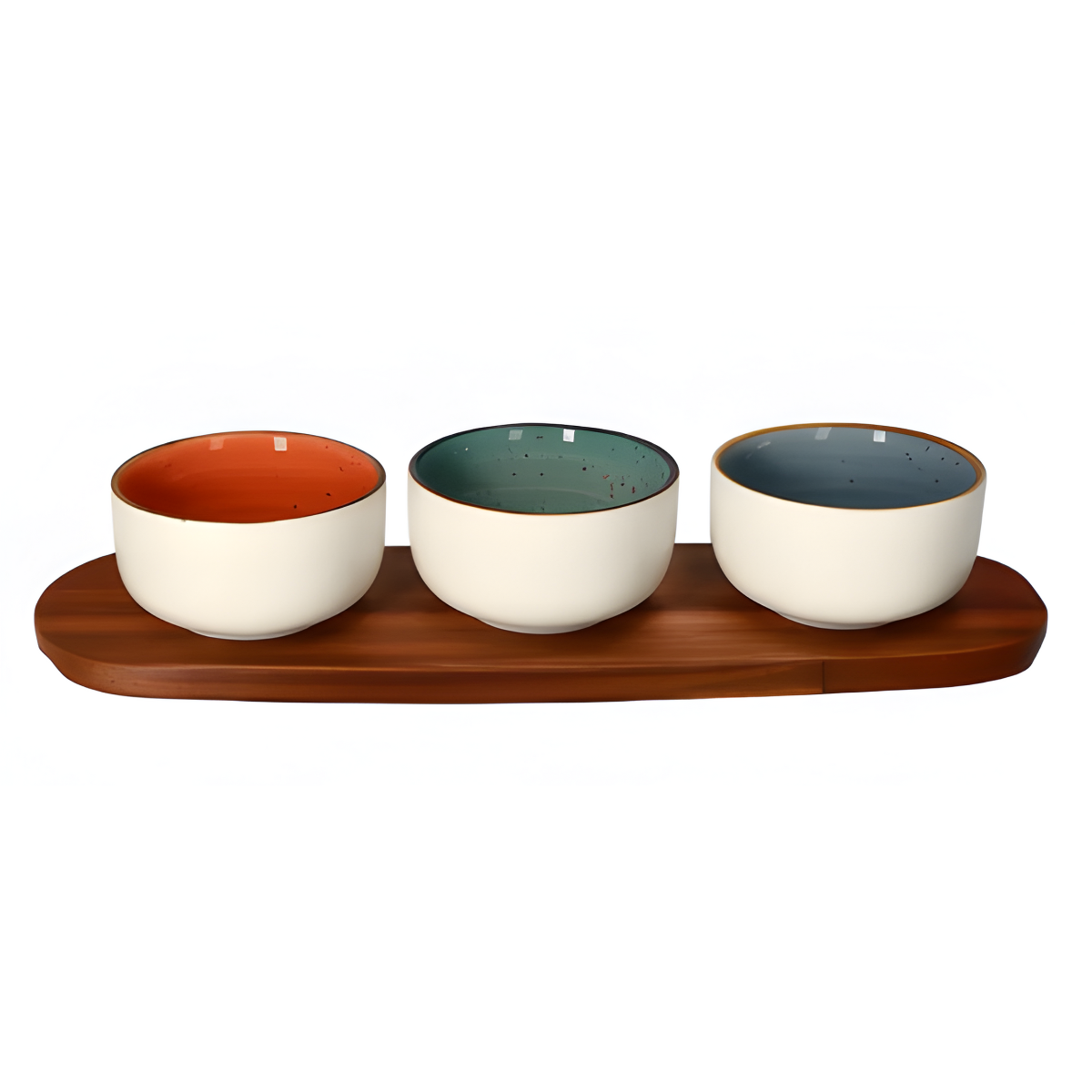 Set Picoteo Tabla + 3 Bowls Pocillos Para Servir-0