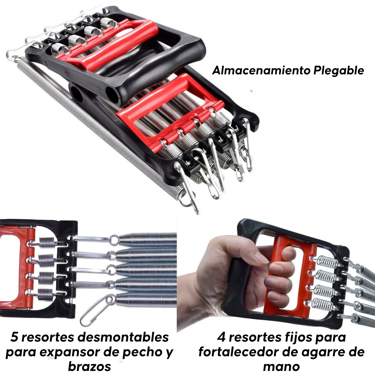 Extensor Elastico De Resorte Para Pecho Y Brazos Fitness-2