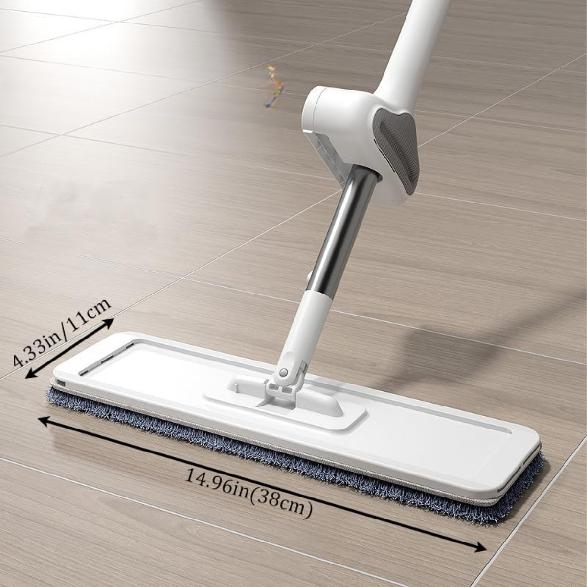 Mopa Plana Microfibra Con Balde Plegable Escurridor Incluido-2