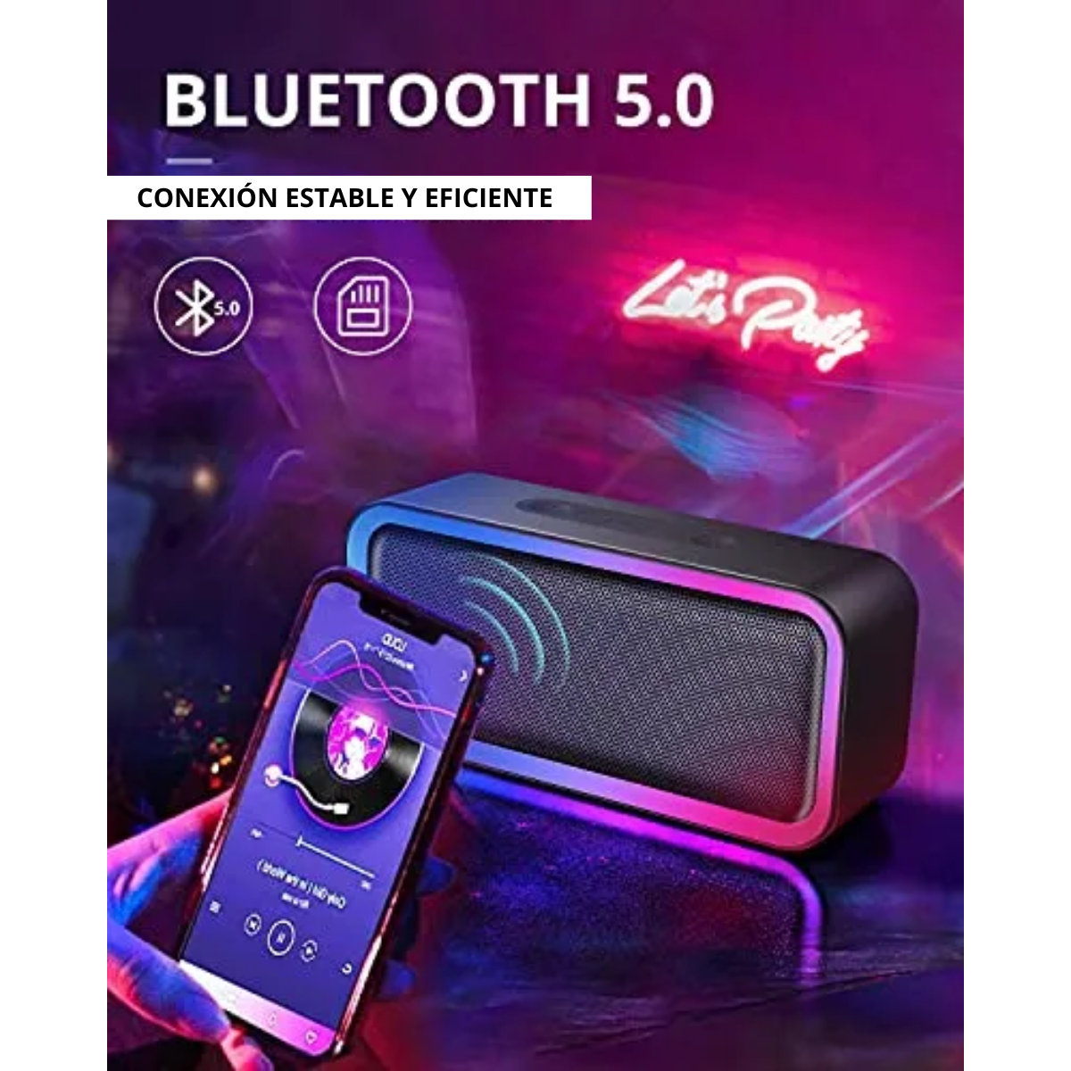 Parlante Altavoz Bluetooth Inalambrico Luz Rgb-4
