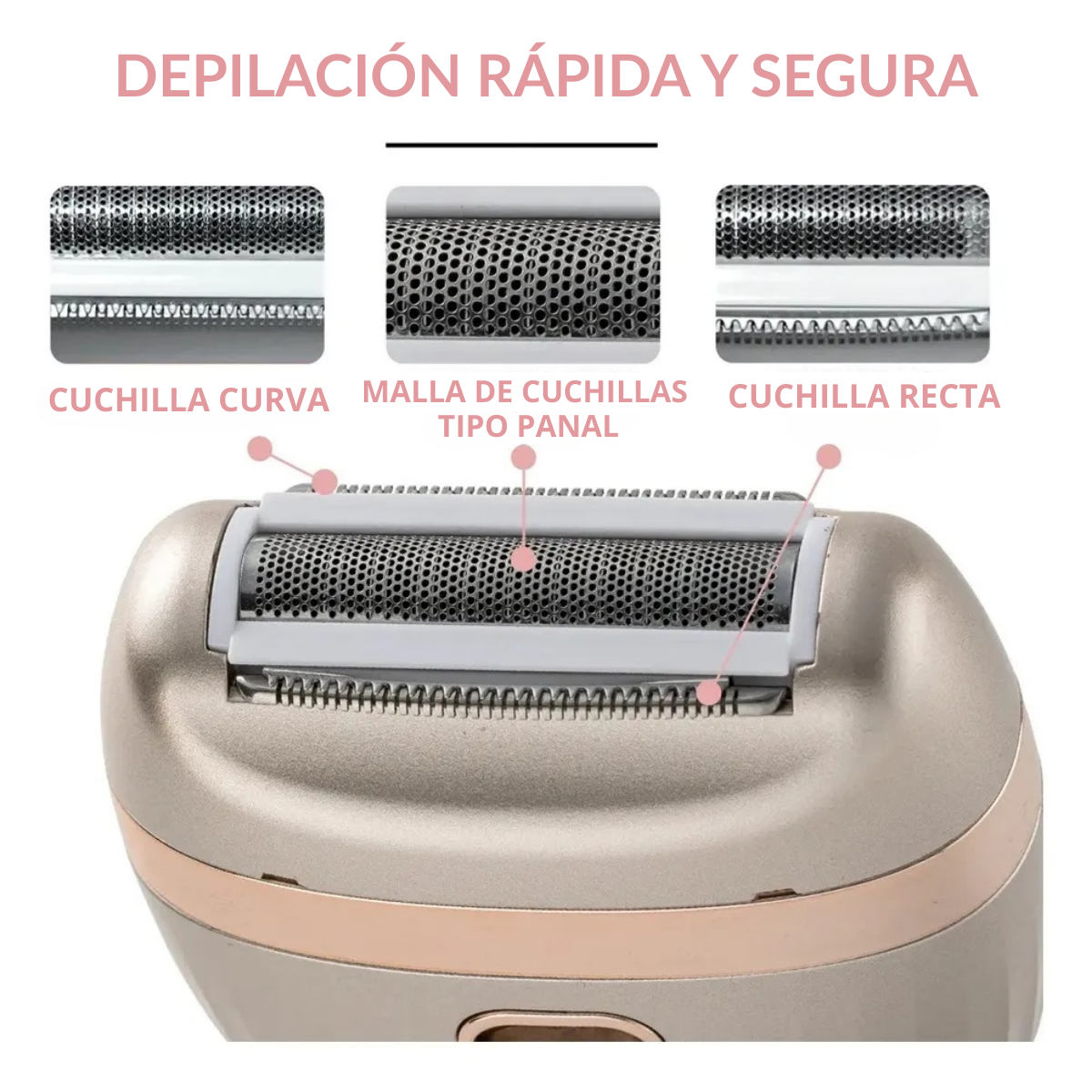 Maquina Depiladora Portatil Recargable Waterproof Mujer-3