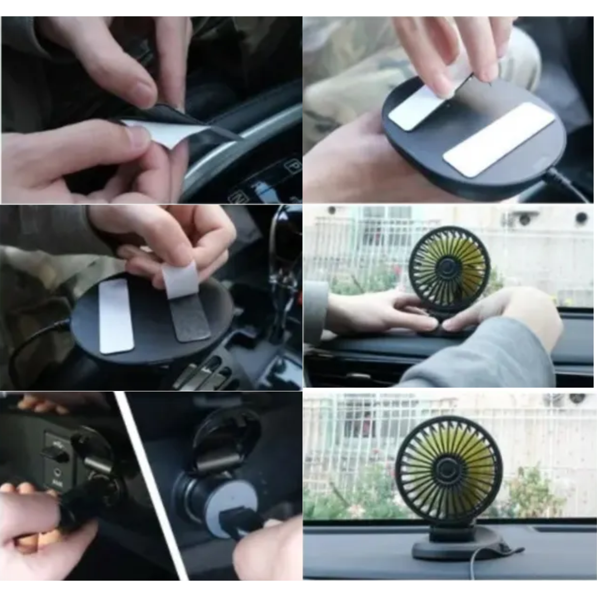 Ventilador Para Auto Giratorio 360° 12v-2