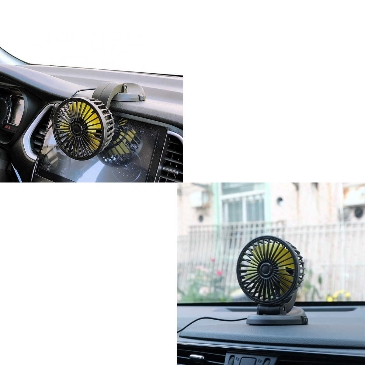 Ventilador Para Auto Giratorio 360° 12v-3