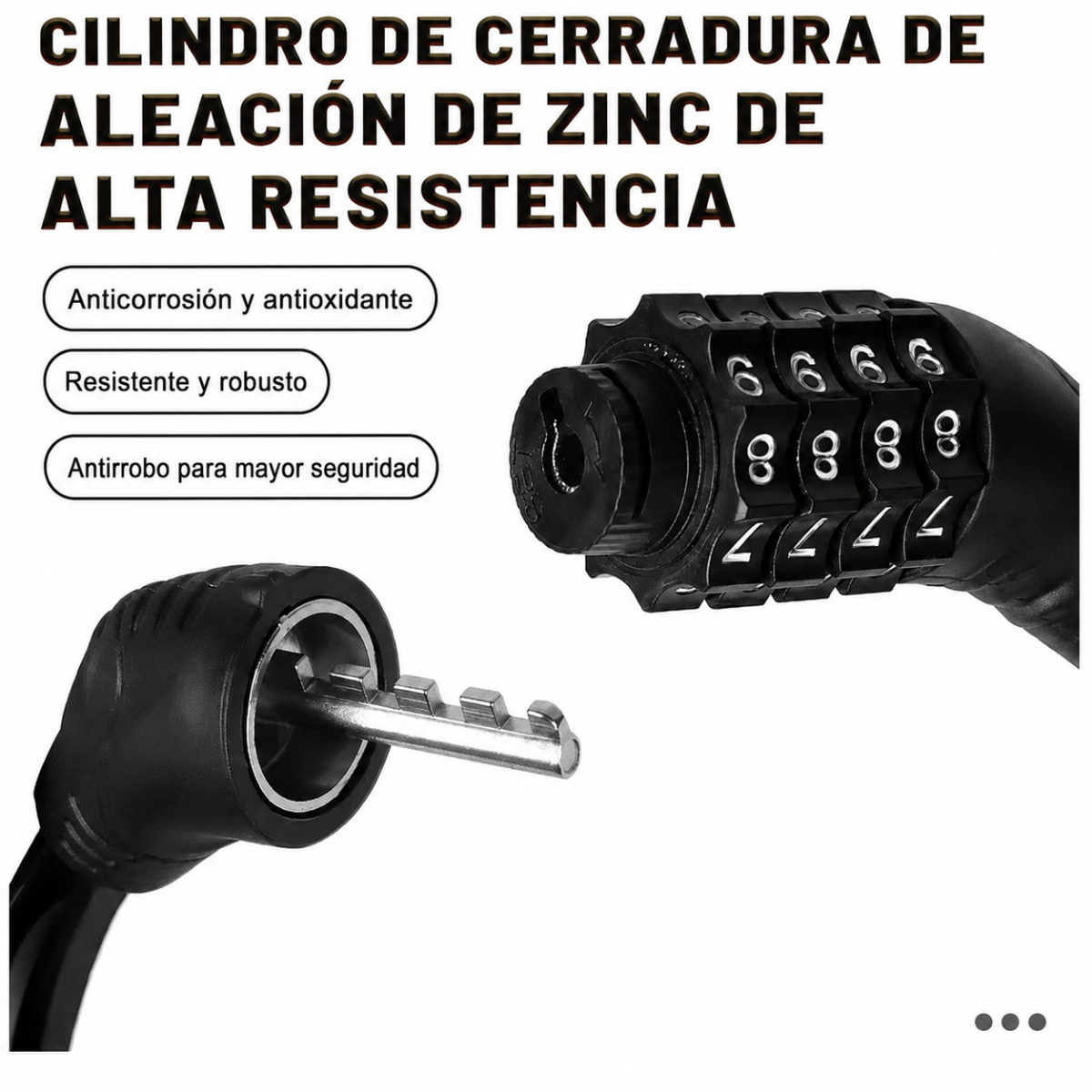 Candado Cable Seguridad Bicicleta Combinacion Numerica-2