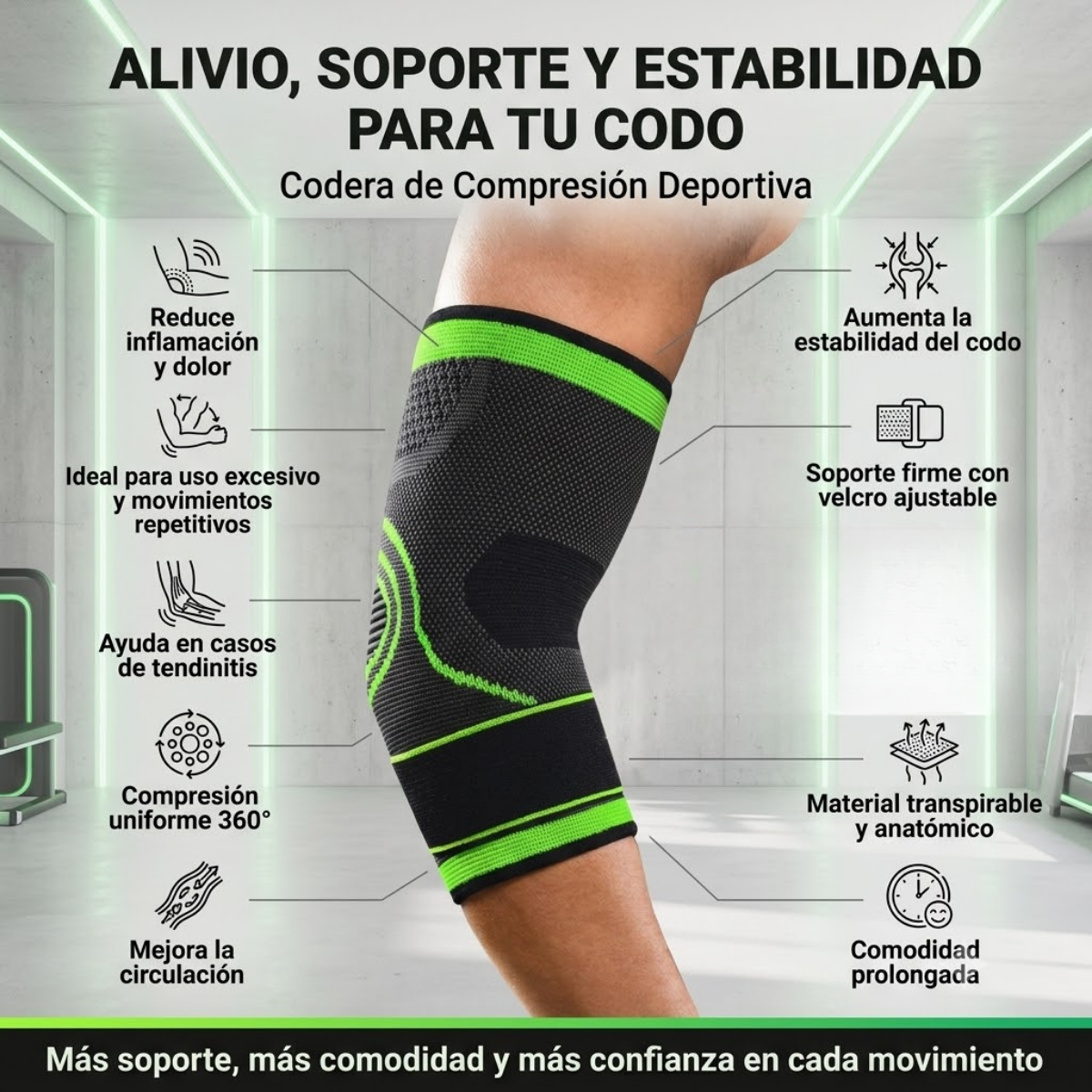 Codera De Compresion Deportiva Deroyal 98723-3