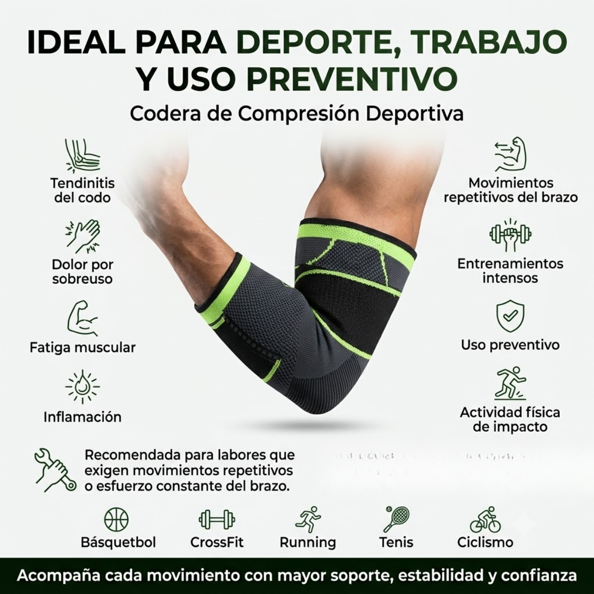 Codera De Compresion Deportiva Deroyal 98723-4