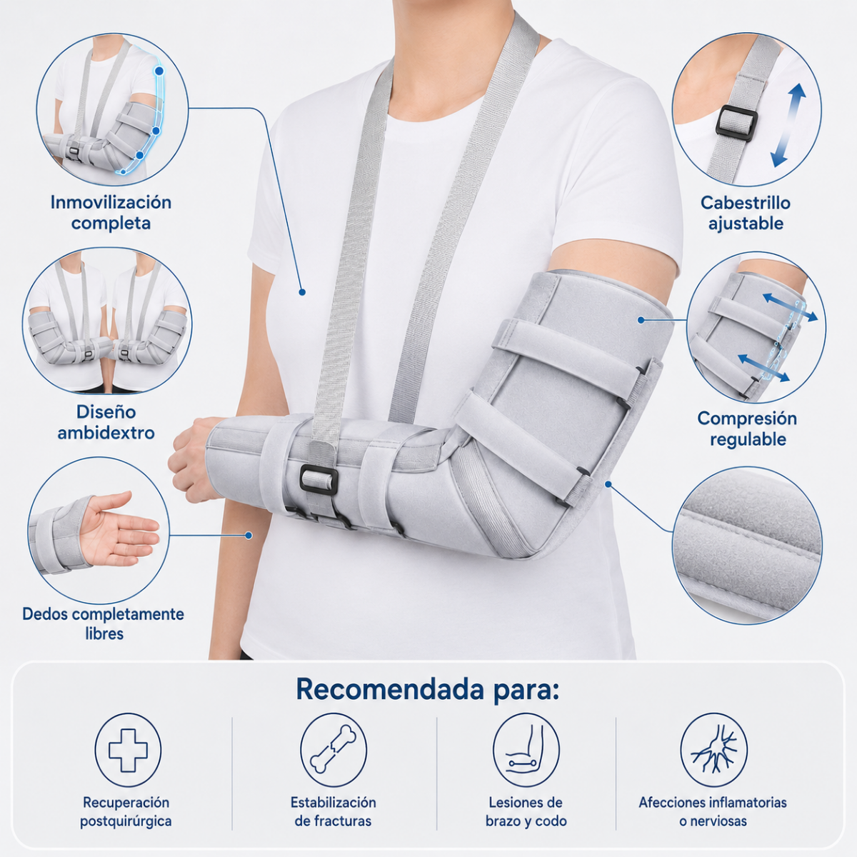 Cabestrillo Inmovilizador Soporte De Hombro Y Brazo-2