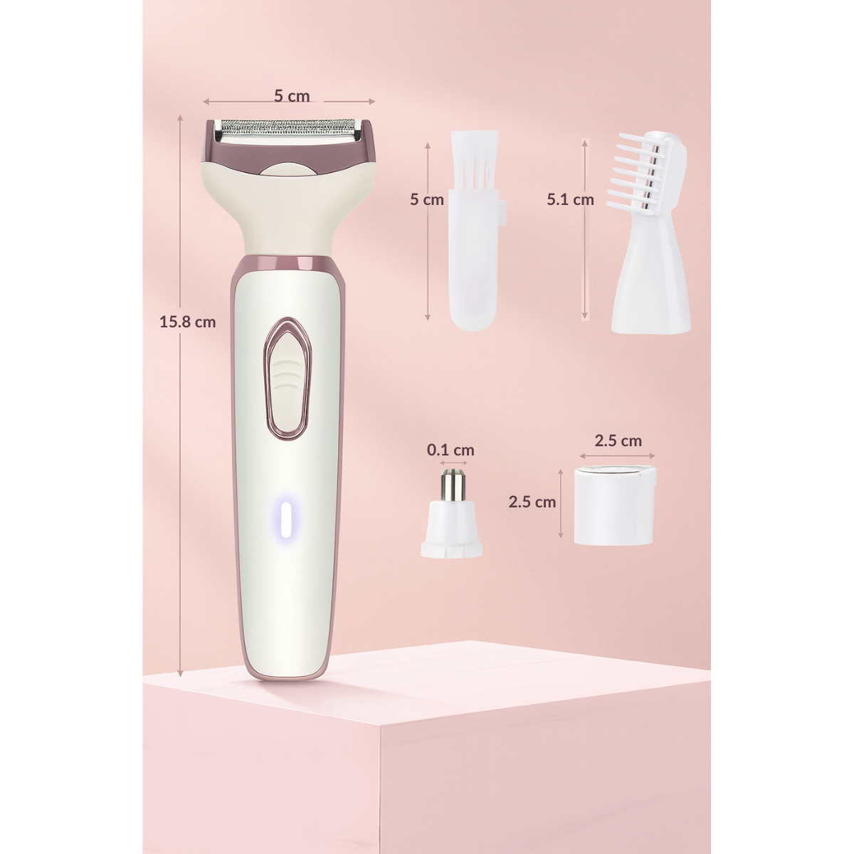 Maquina Depiladora Portatil Recargable Mujer Waterproof 4 en 1-1