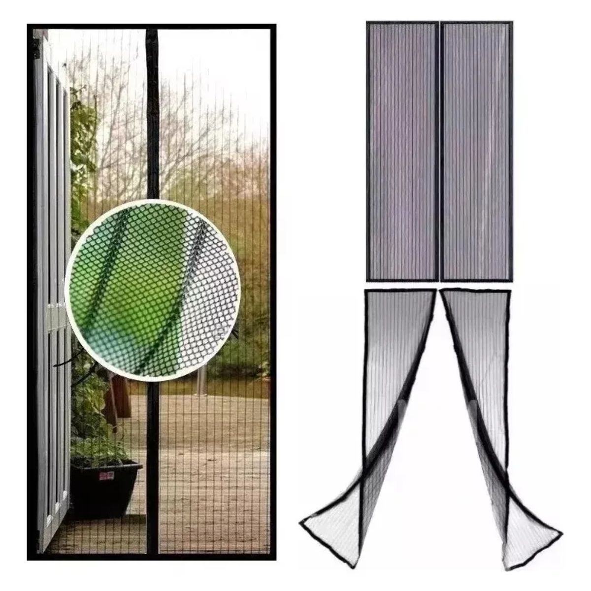 Malla Mosquitera Magnetica Para Puertas 100x210cm Magic Mesh-3